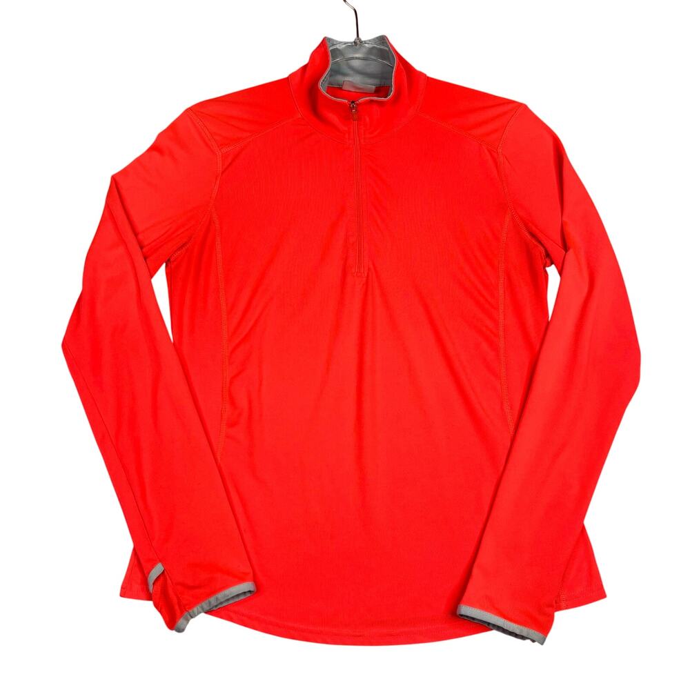 Danskin Now Womens Small Red 1/4 Zip Athletic Pullover Jacket